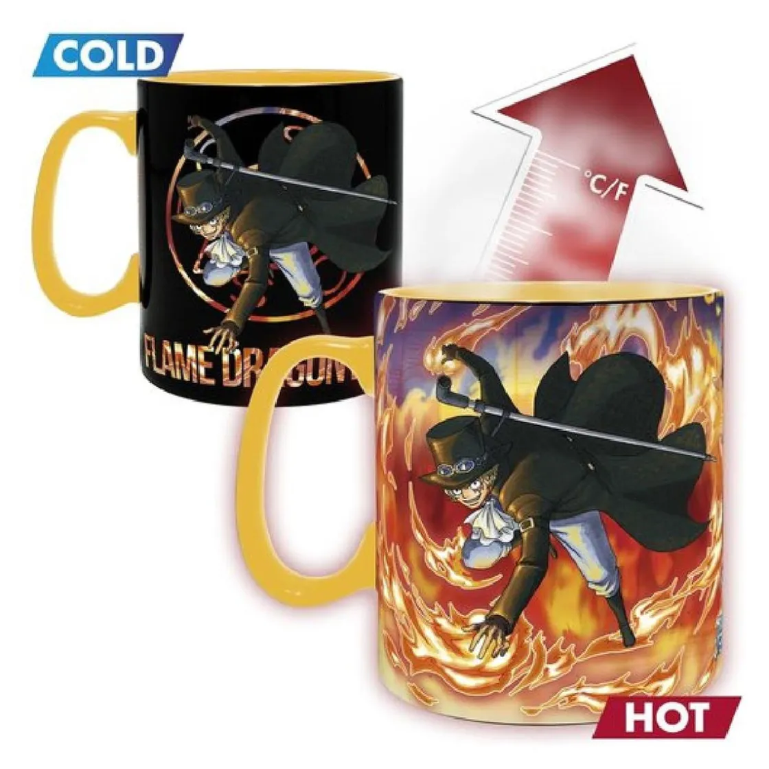 ABYSSE CORP One Piece - Taza Térmica Mágica Luffy y Sabo 460 ml* Merchandising