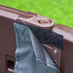 Outsunny - Arenero con Asientos y Cubierta Impermeable