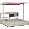 Outsunny - Arenero de madera con toldo
