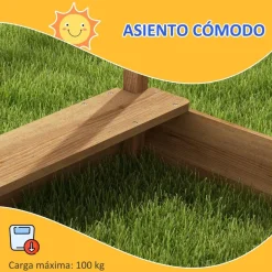 Homcom Outsunny - Arenero de madera Casita* Juguetes De Verano