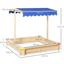 Outsunny - Arenero de madera