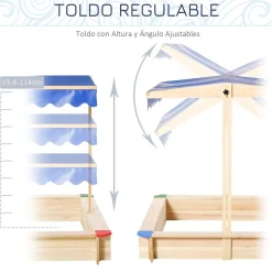 Outsunny - Arenero de madera