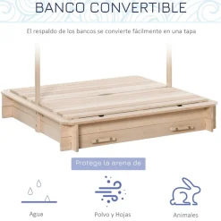 OUTSUNNY - Arenero de madera* Columpios