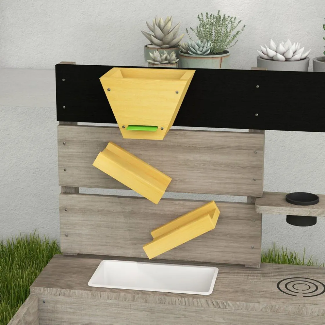 Outsunny - Arenero infantil de madera con juegos