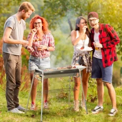 Outsunny - Barbacoa de carbón portatil con parrilla y plancha* Juguetes De Verano
