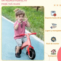 AIYAPLAY Outsunny - Bicicleta equilibrio Naranja con manillar giratorio