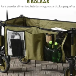 Outsunny - Carro con tablero plegable Verde* Juguetes De Verano