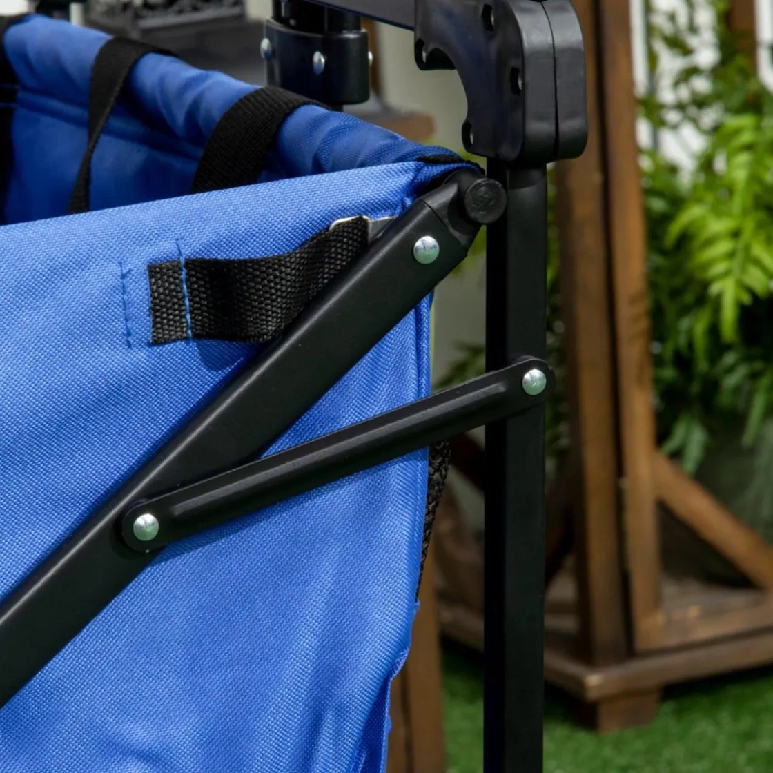 Outsunny - Carro plegable con toldo Azul