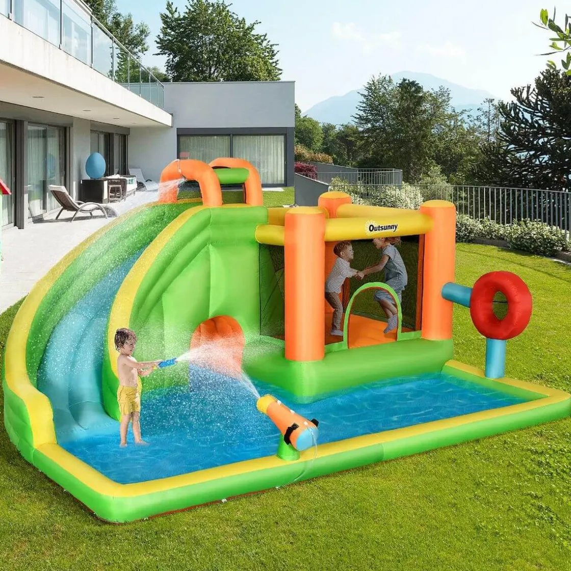 Outsunny - Castillo hinchable 7 en 1 grande* Castillos Hinchables