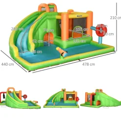 Outsunny - Castillo hinchable 7 en 1 grande* Castillos Hinchables