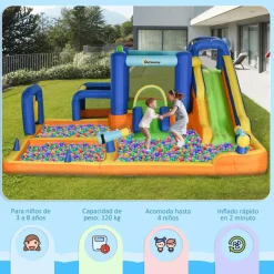 Outsunny - Castillo hinchable 7 en 1* Castillos Hinchables