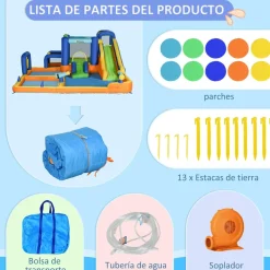 Outsunny - Castillo hinchable 7 en 1* Castillos Hinchables