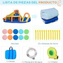 Outsunny - Castillo hinchable 6 en 1 grande* Castillos Hinchables