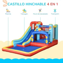 Outsunny - Castillo hinchable con inflador* Castillos Hinchables