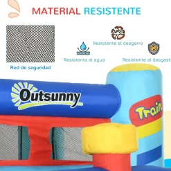 Outsunny - Castillo hinchable con inflador* Castillos Hinchables