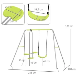 Outsunny - Columpio de Jardín 2 en 1* Columpios