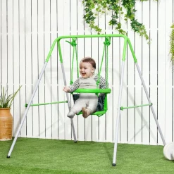 Outsunny - Columpio infantil de acero