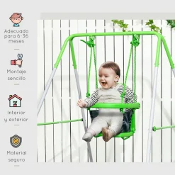 Outsunny - Columpio infantil de acero