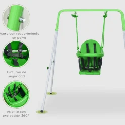 Outsunny - Columpio infantil de acero