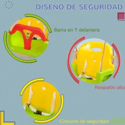Outsunny - Columpio para bebé 3 en 1