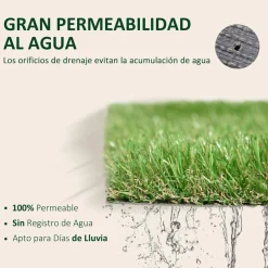 Outsunny - Césped artificial 3x1m altura de hierba 25mm* Juguetes De Verano