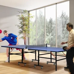 Outsunny - Mesa Ping Pong plegable con Red, Palas y Pelotas* Deportes