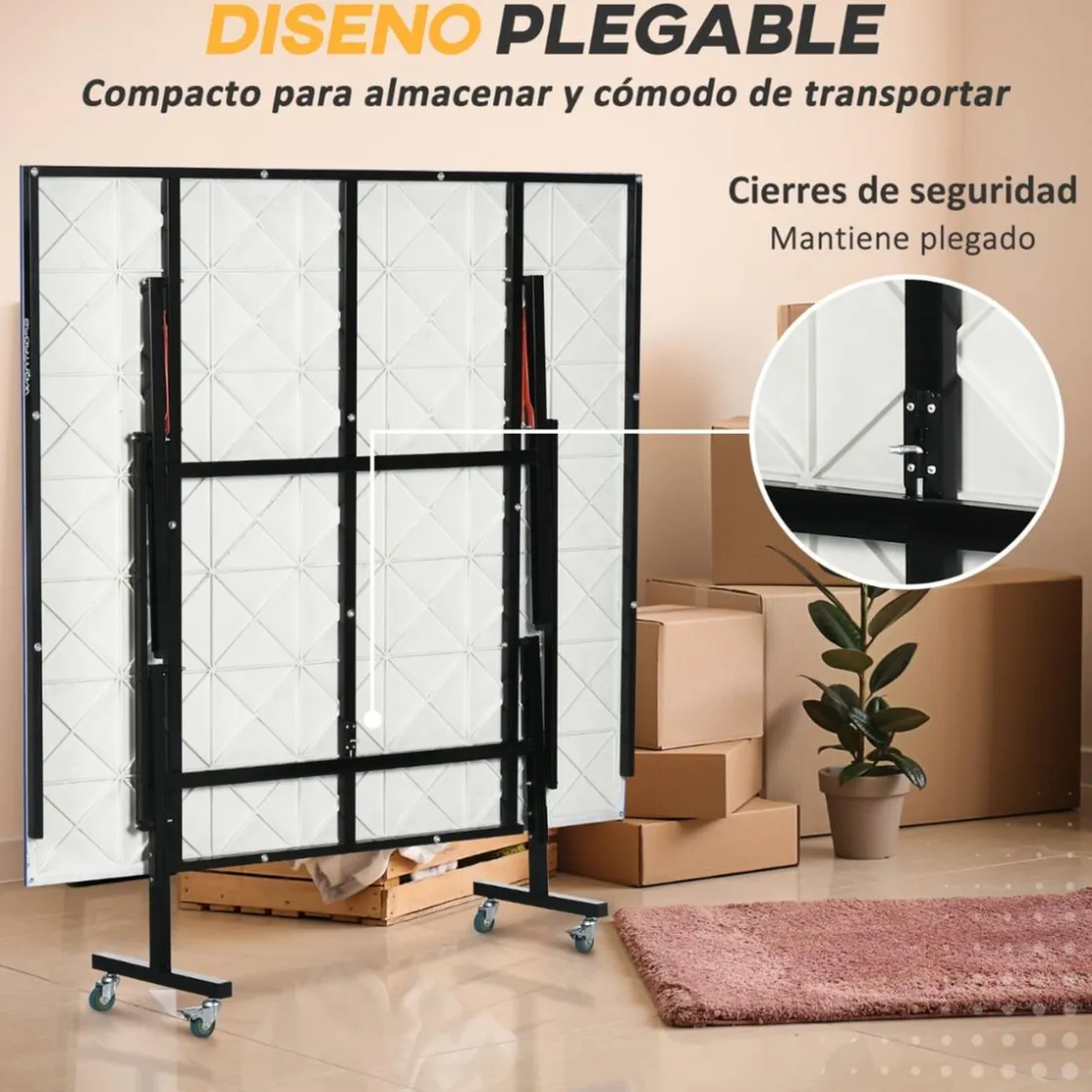 Outsunny - Mesa Ping Pong plegable con Red, Palas y Pelotas* Deportes