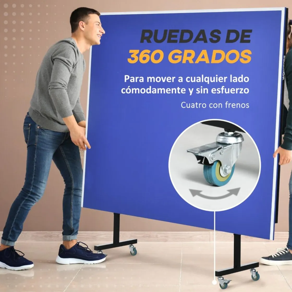 Outsunny - Mesa Ping Pong plegable con Red, Palas y Pelotas* Deportes