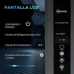 Outsunny - Nevera congelador 45L Negro* Figuras De Acción