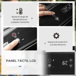 Outsunny - Nevera congelador 40L Gris y Negro