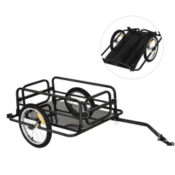 Homcom Outsunny - Remolque plegable para bicicleta