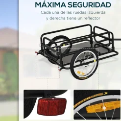 Homcom Outsunny - Remolque plegable para bicicleta