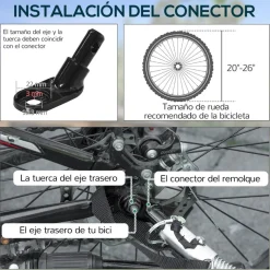 Homcom Outsunny - Remolque plegable para bicicleta