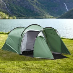 Outsunny - Tienda de campaña familiar 426x206x154 cm Verde* Juguetes De Verano