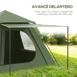 Outsunny - Tienda de campaña Pop Up 210x210x150cm Verde