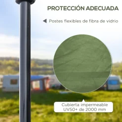 Outsunny - Tienda de campaña Pop Up 210x210x150cm Verde