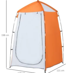 Outsunny - Tienda de ducha camping con mosquiteras 123x121x198 cm Naranja* Juguetes De Verano