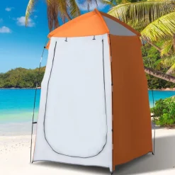 Outsunny - Tienda de ducha camping con mosquiteras 123x121x198 cm Naranja* Juguetes De Verano