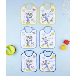 Prenatal Pack 6 baberos niño Disney Mickey (tamaño pequeño)