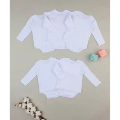 Prenatal Pack 5 bodies blancos con apertura lateral