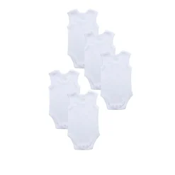 Prenatal Pack 5 bodies blancos sin mangas* Ropa Y Accesorios·Bodies|Recién Nacido·Ropa Y Accesorios