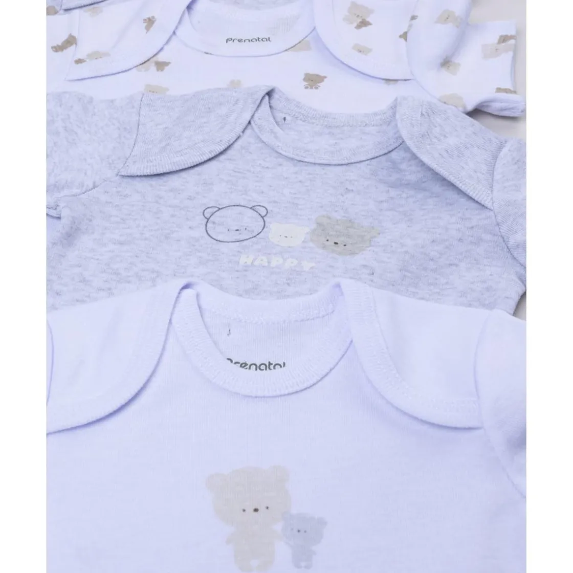 Prenatal Pack 5 bodies de manga corta en gris y blanco para bebé* Ropa Y Accesorios·Bodies|Recién Nacido·Ropa Y Accesorios