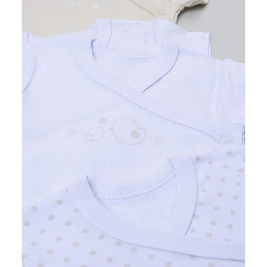 Prenatal Pack 5 bodies de manga corta para niña en beige y blanco* Ropa Y Accesorios·Bodies|Recién Nacido·Ropa Y Accesorios