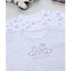 Prenatal Pack 2 bodies de manga larga niña conejitos