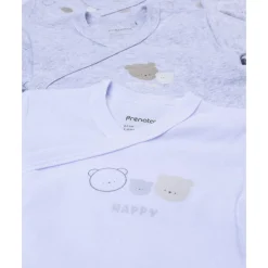 Prenatal Pack 5 bodies de manga larga para niño con estampado de ositos