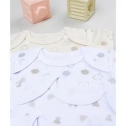 Prenatal Pack 5 bodies de recién nacido osito blanco/beige