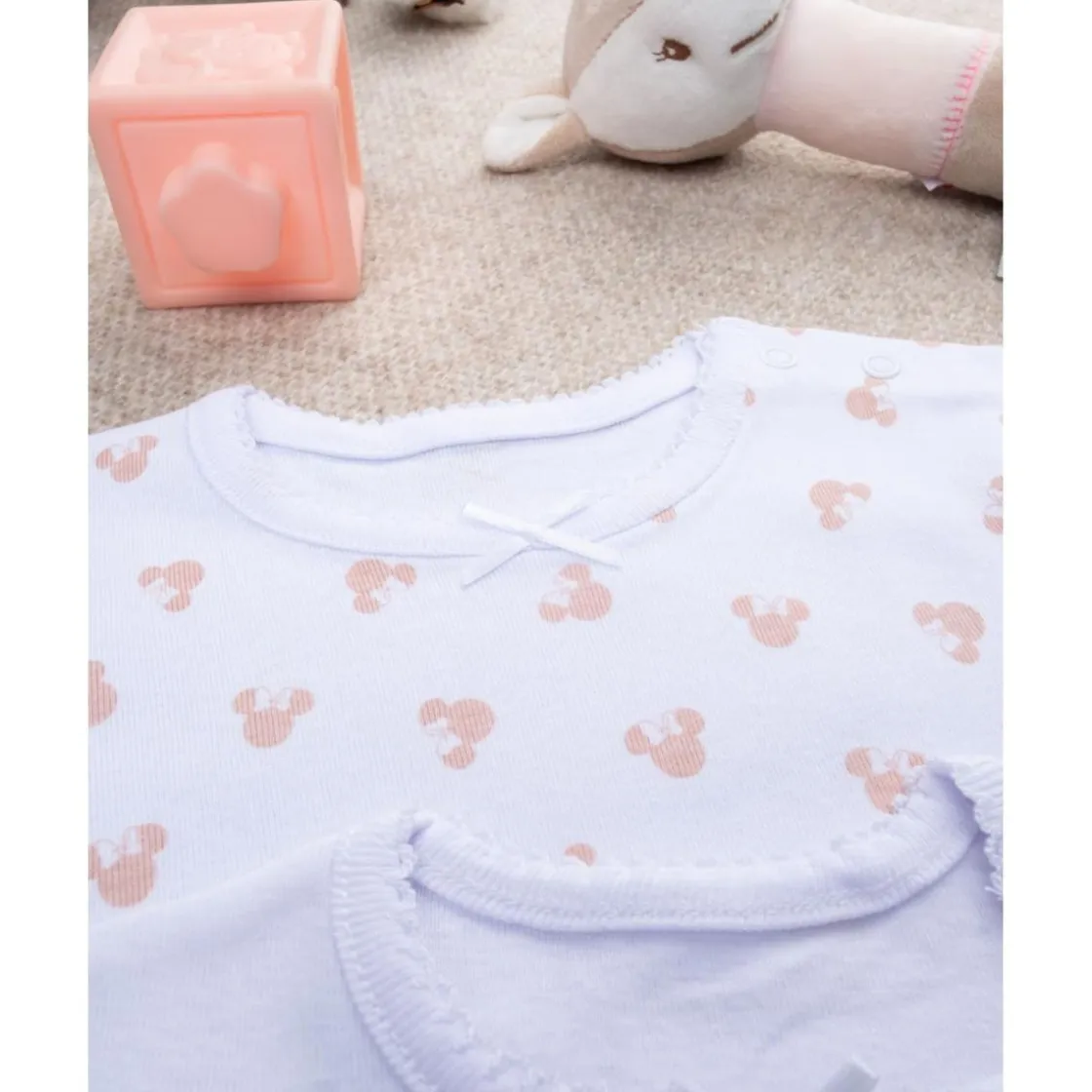 Prenatal Pack 2 bodies niña Minnie de manga corta