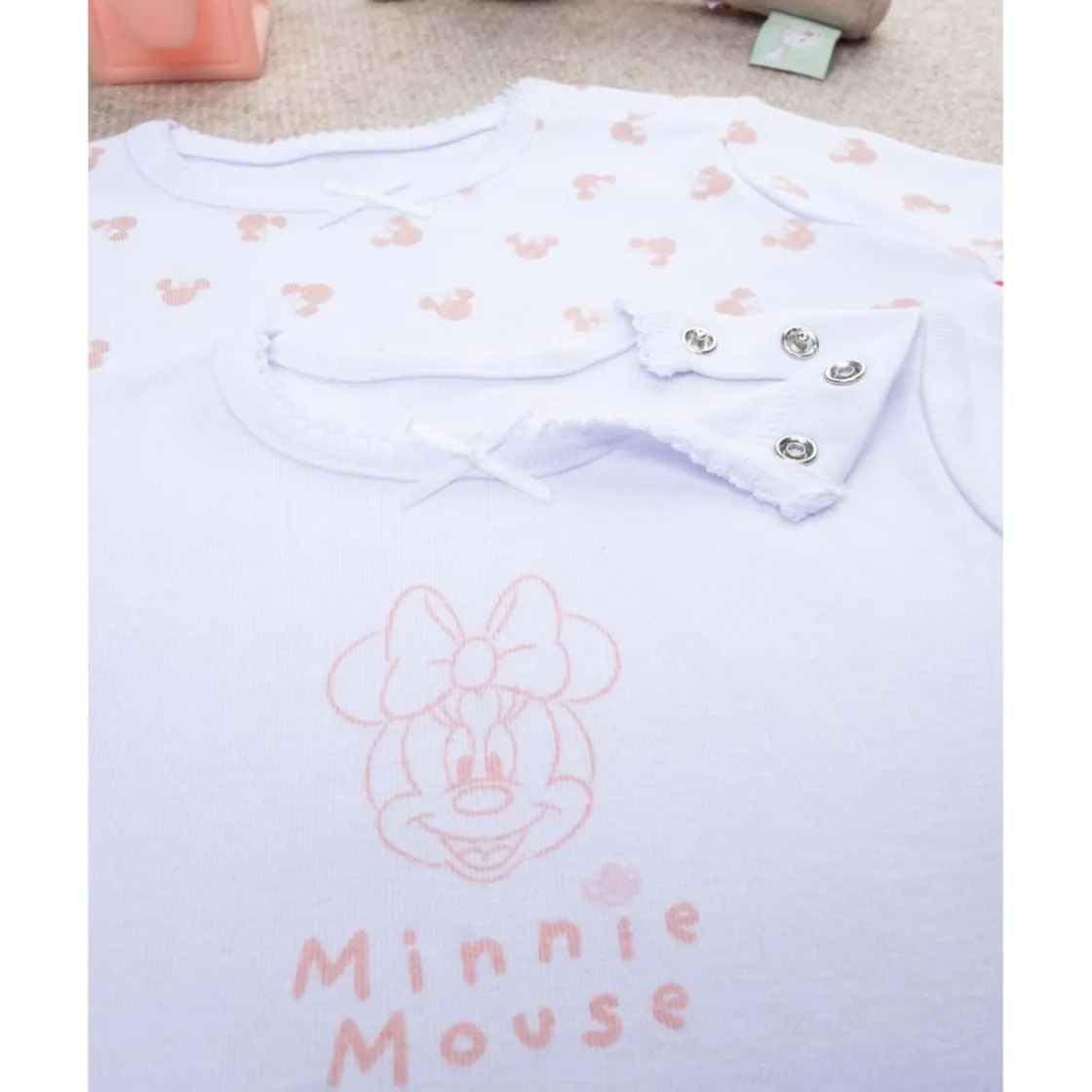 Prenatal Pack 2 bodies niña Minnie de manga corta