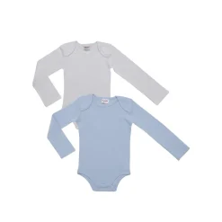 Prenatal Pack 2 body escote americano azul y blanco