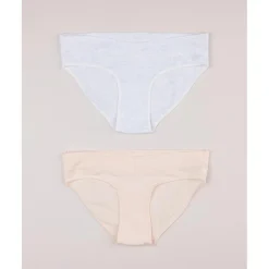 Prenatal Pack 2 braguitas blanco/beige premamá* Premamá·Íntimo Y Noche|Íntimo Y Noche·Slip